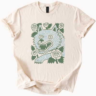 Wolf & Rose Risograph Print Graphic Tee