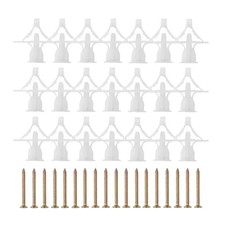 50 Sets Plasterboard Cavity Hollow Dry Lining Wall Fixings Plugs & Screws New