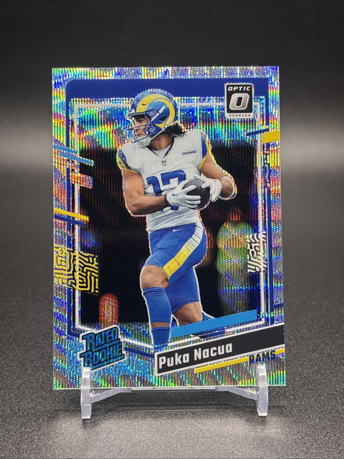 2023 Panini Donruss Optic Puka Nacua Rookie Wave /300 #238 Los Angeles Rams RC