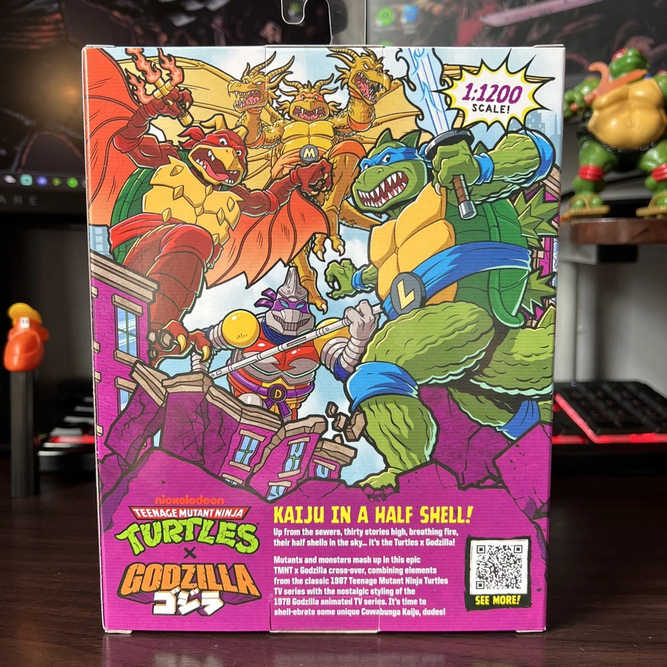 ⭐ 2025 Playmates TMNT X Godzilla Leonardo Michelangelo Raphael Kaiju ПОЛНЫЙ КОМПЛЕКТ - Изображение 3 из 4