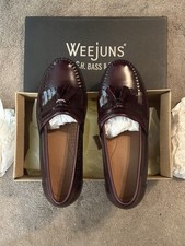 WEEJUNS Larkin Tassel Loafers Wine/Burgundy 10.5 EE Wide Men s Leather G.H. Bass