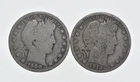 1892-1915 Lot 2 1900-S 1912-S Barber 90% Half Dollars - Coin Collection *019