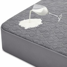 Aviken Waterproof Mattress Protector Queen Size Soft Breathable Mattress Pad