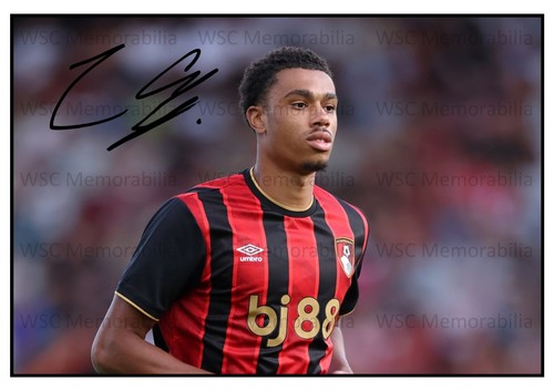 11175. Zain Silcott-Duberry Signed Pictures (A4 Prints) AFC Bournemouth Chelsea