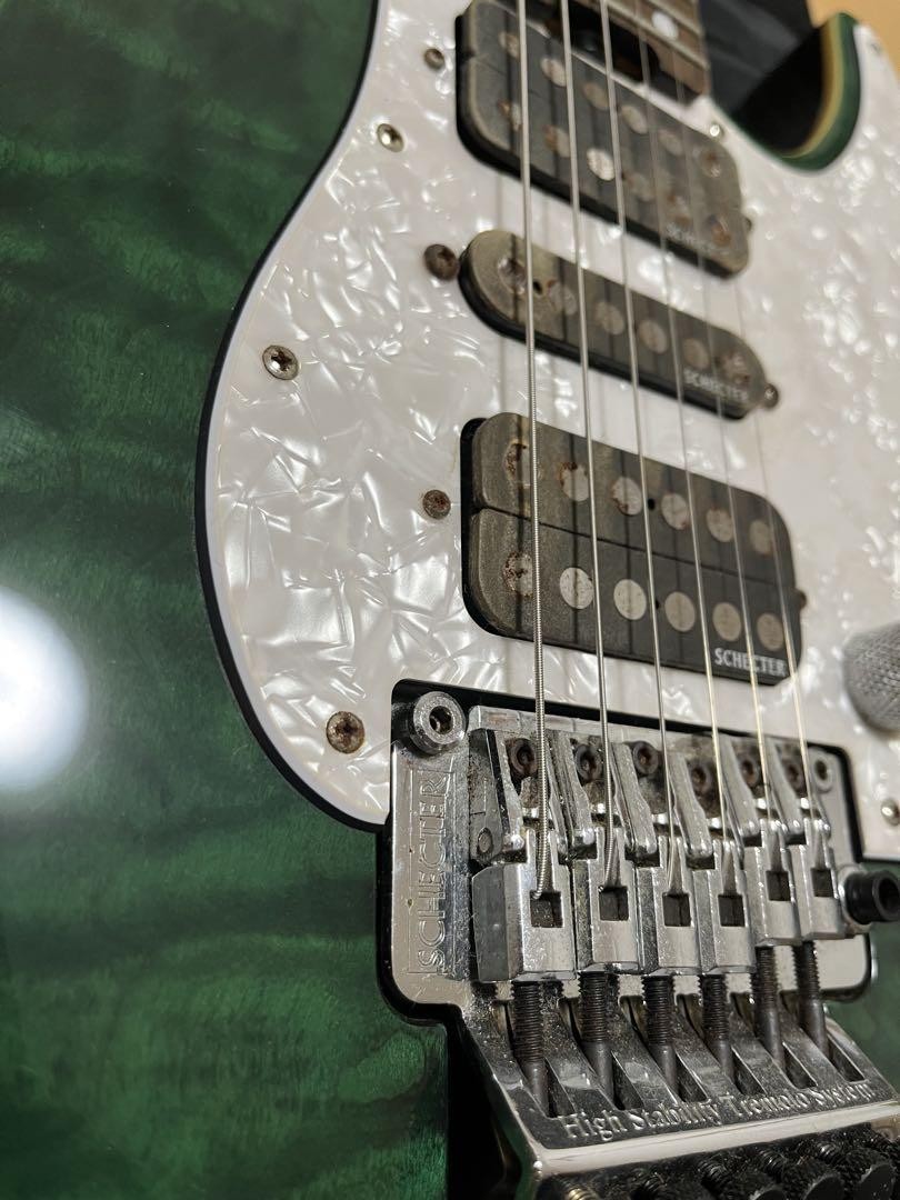 SCHECTER SD-2 See-thru Green Safe Packing! | eBay