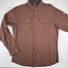 KUHL Dillingr Flannel 7186 Mens Large Red Chest Pockets Durable Soft Never Worn