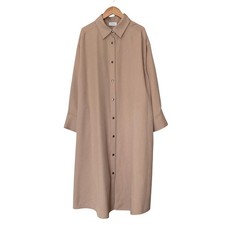 24AW MOGA Powder Twill Stretch Shirt Dress B0244BFA523 Size 2 Beige Women USED