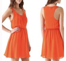 Womens medium Alice + Olivia Franny 100% silk fit & flare silhouette mini dress
