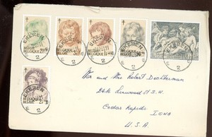 stamps-Belgium-children