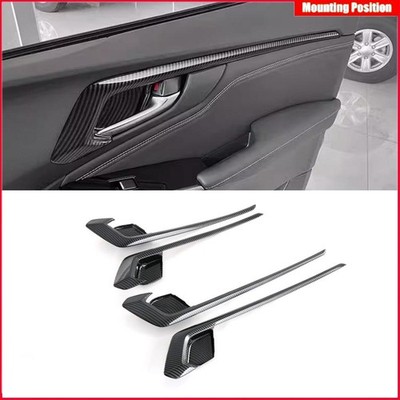 For Isuzu D-Max DMax 2021-2025 ABS Carbon Fiber Inner Door Panel Strip Trim 4PCS