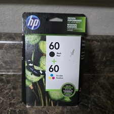 Genuine HP 60 Black/Tri-Color N9H63FN Ink Cartridges dated 10/18 