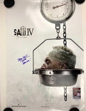 Tobin Bell signed Full Size One Sheet Poster Saw IV