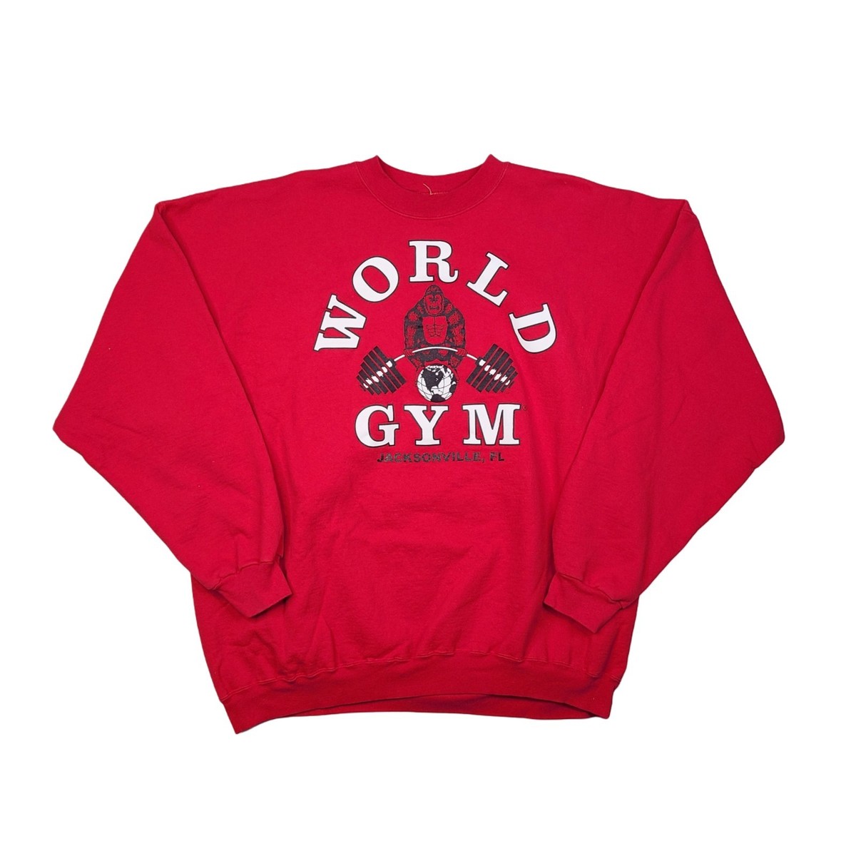 Vintage World Gym Sweatshirt Crewneck Bodybuilding 2XL