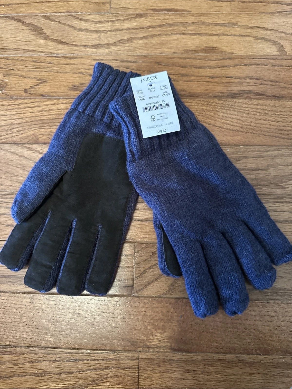 J. Crew Winter Gloves - Navy Blue - One size Fits All - NEW