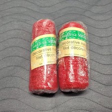 Red Sparkle Deco Mesh Lot 2 Rolls 6"x5yd Wreath Craft Decor Crafter s Square NEW