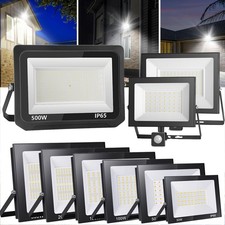 LED Strahler Außen Fluter 10W-500W ohne/mit Bewegungsmelde Scheinwerfer Leuchte