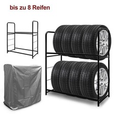 Soporte para neumáticos altura ajustable soporte para neumáticos estante para cargas pesadas estante para llantas 8 neumáticos