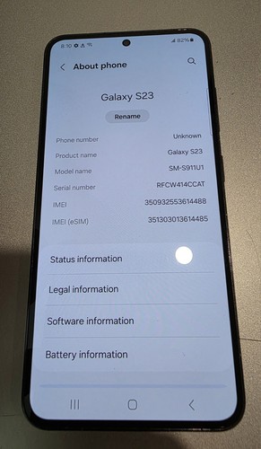 Samsung Galaxy S23 5G S911U1 128 GB nero sbloccato in fabbrica IMEI DIFETTOSO PER PARTE 4488 - Foto 2 di 13