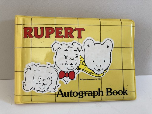 Rupert Bear Autograph Book Vintage 1981 - All Pages Empty - Excellent Condition 