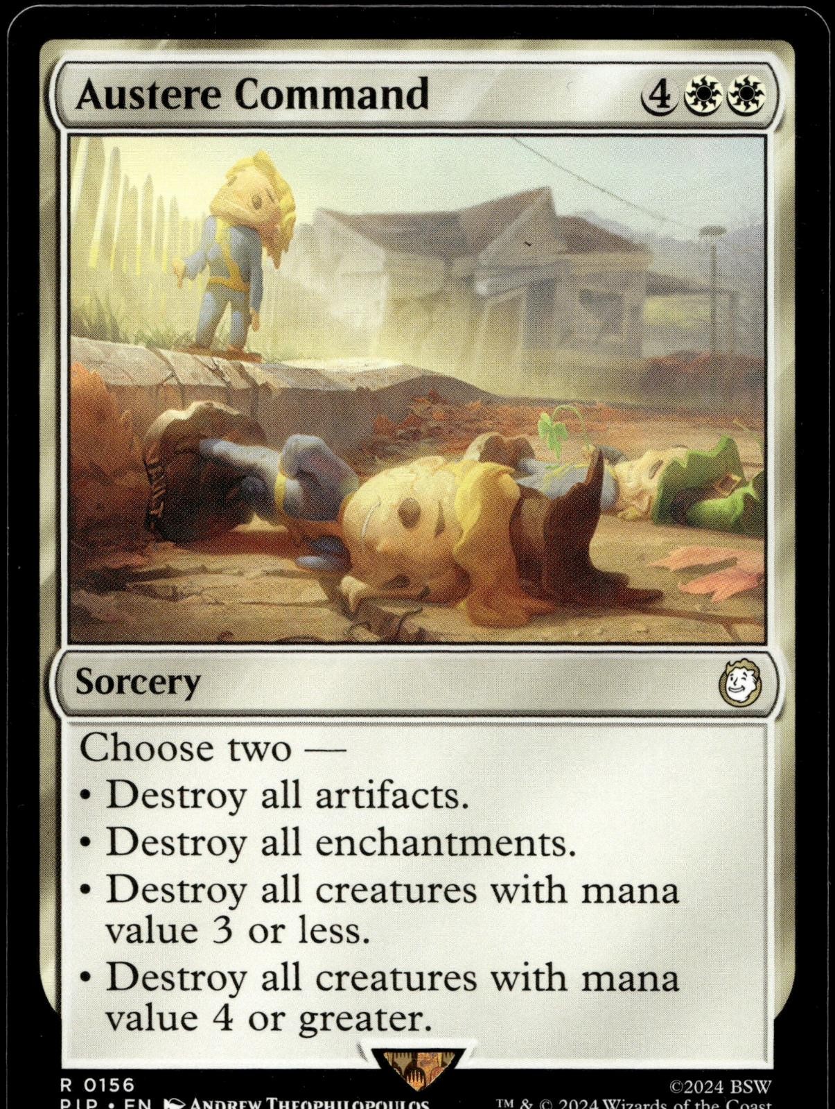 Austere Command 156 Universes Beyond: Fallout Magic: The Gathering NM