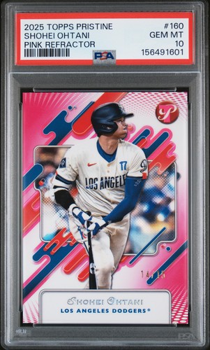 2025 Topps Pristine #160 Shohei Ohtani Pink Refractor PSA 10 #/15