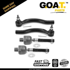 Front Inner & Outer Tie Rod Ends for 2004-2008 Acura TSX 2003-2007 Honda Accord