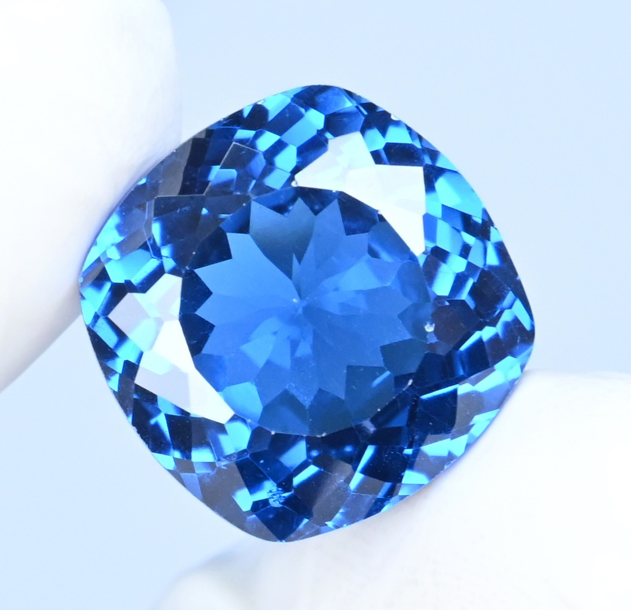 19.75 Ct Natural Namibian Jeremejevite Cushion Certified Flawless Loose Gemstone