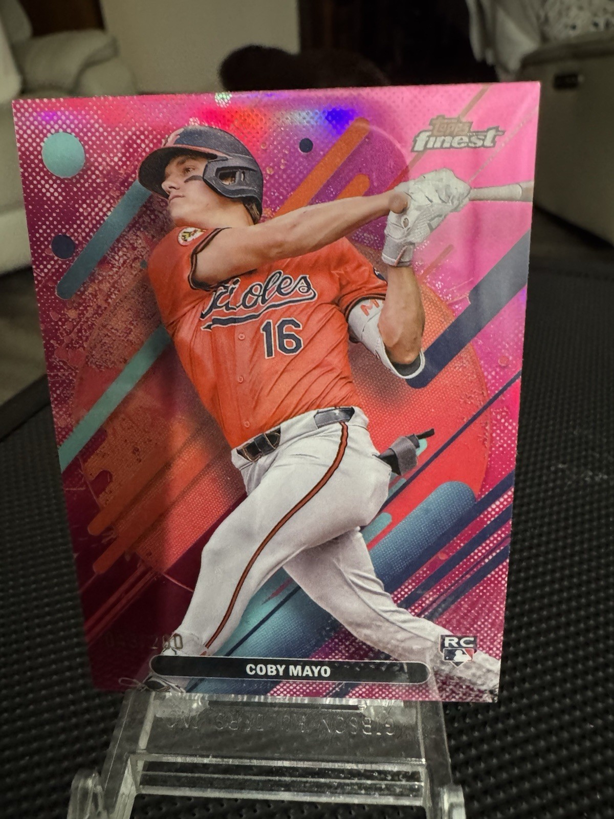 2025 Topps Finest - Rare Coby Mayo #255 Magenta Refractor /200 (RC)