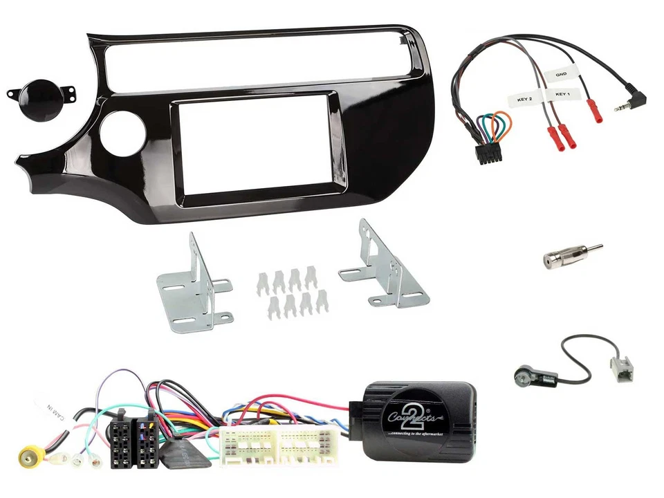 JVC DAB 2DIN Lenkrad Bluetooth USB Autoradio für Kia Rio UB 2017-2023 piano schw - Bild 3 von 4