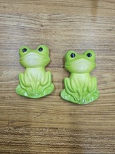 2 Vintage 1970s Miller Studios Chalkware Frog...