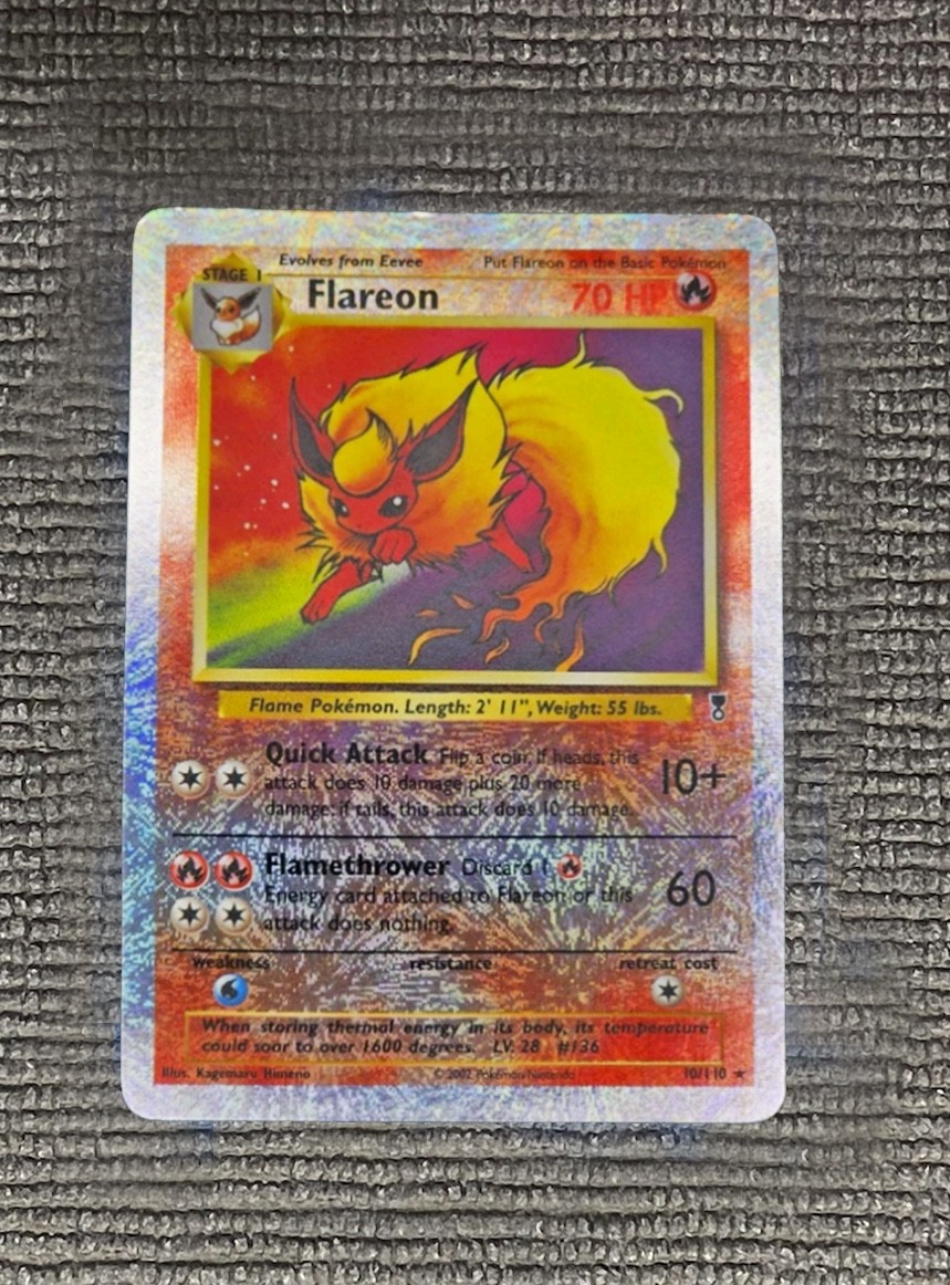 Flareon Reverse holo 10/110, 2002 Legendary Collection, Pokémon Card TCG NM