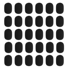 30 Pcs Mini Foam Microphone windscreen, 22x30mm Black Mic Cover