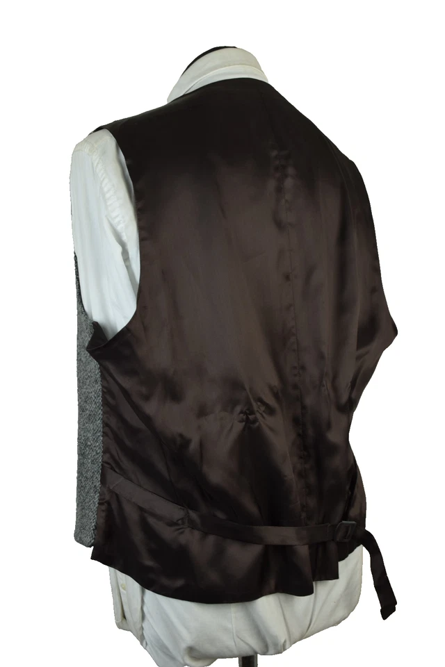 Harris Tweed Tailored Country 2 Tone Grey Waistcoat 48R #10 SUPERB - Image 4 of 4