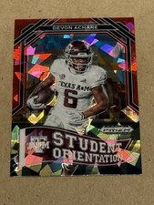 2023 Prizm Draft Picks Devon Achane Student O Red Ice Prizm Rookie Card SO-13 RC