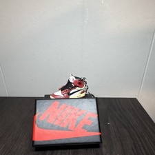 Nike Mini Sneaker Keychain w/ Mini Shoebox Red/White/Black Metal Keyring