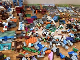 Lot of RARE LEGO Minecraft Minifigures + Sets 21183 21185 21131 21124 21252 More