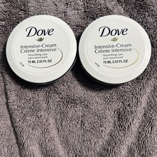 2 DOVE Intensive Cream Nourishing Skin Care 2.53oz Travel Jars Lot New Sealed
