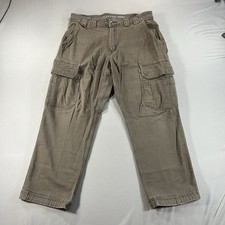 Duluth Trading Pants Men's 35x28 Brown Flex Fire Hose Cargo Work