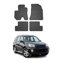 Omac Gummi FußMatten FüR Toyota RAV4 2000-2005 Automatten Gummi Schwarz 4Tlg