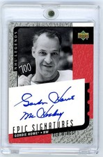 2000-01 Upper Deck Legends Epic Signatures Gordie Howe On Card Autograph SP Auto