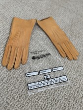 Vintage Mid-Western Genuine Deerskin Women  s Brown Gloves, Sz 7