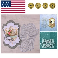 Frame Metal Cutting Die Cuts, DIY Crafts Template Frame Paper Cards Cutting D...