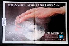 1963 ALCOA Beer Cans Will Never Be The Same Again Snap! It's Open Print Ad 49931