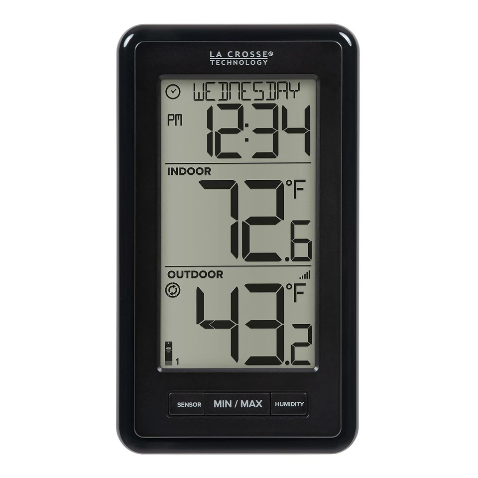 Wireless Thermometer with Indoor Humidity, Large Digits - Image 3 of 4