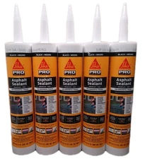 5x Sikaflex-410 Asphalt Sealant, Black, Self-Leveling Hybrid Sealant for Filling