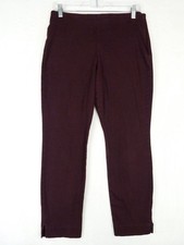 Old Navy Pants Women 8 30x25 Burgundy Solid Cotton/Spandex Slim Ankle