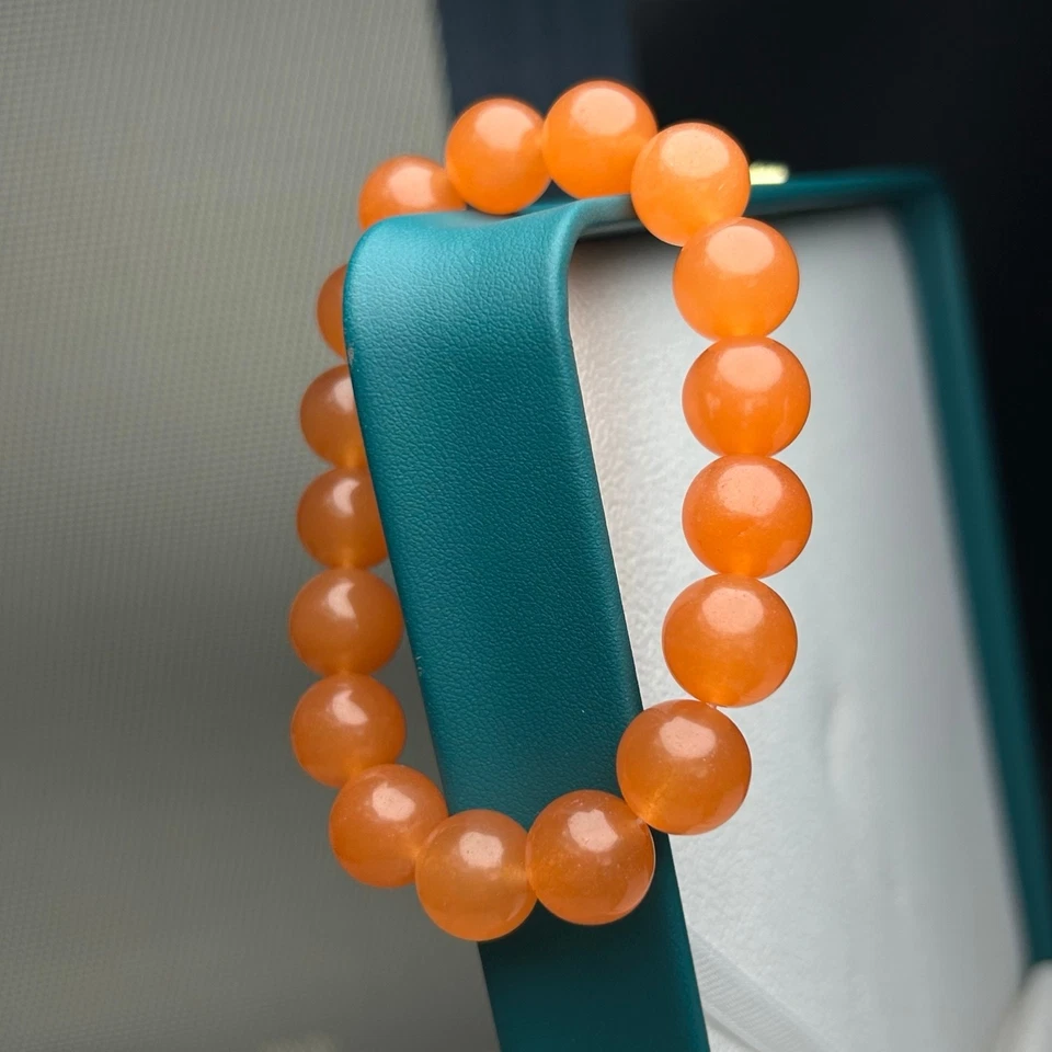 Brazalete Brazalete 12mm Certificado Nature Amarillo Hielo Jade Jadeíta Birmano Cuentas Foto 3 de 4