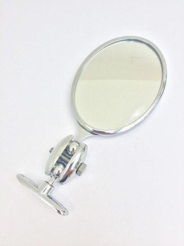 MO002 - DESMO STYLE OVAL OVERTAKING MIRROR FOR VINTAGE & CLASSIC CARS ALL BRASS - Picture 6 of 8