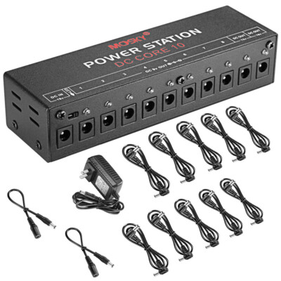 10 Isolated Outputs Guitar Pedal Board Power Supply Station for 9V 12V 18V USA