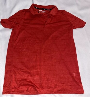 Fila Boys Wicking Polo Shirt 10/12, Red